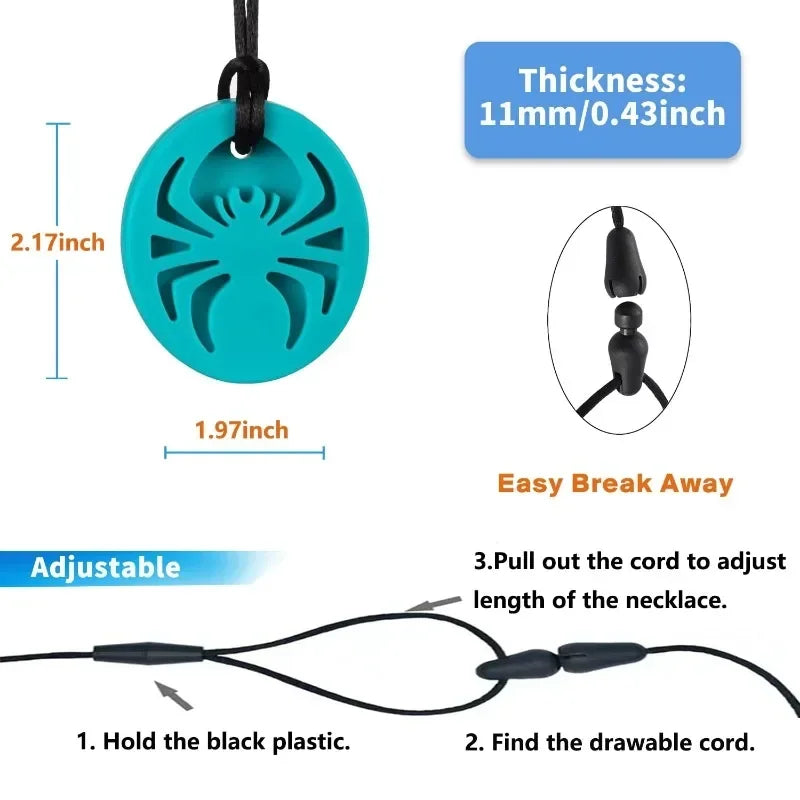 Spider Teether Chew Necklace For Men & Women
